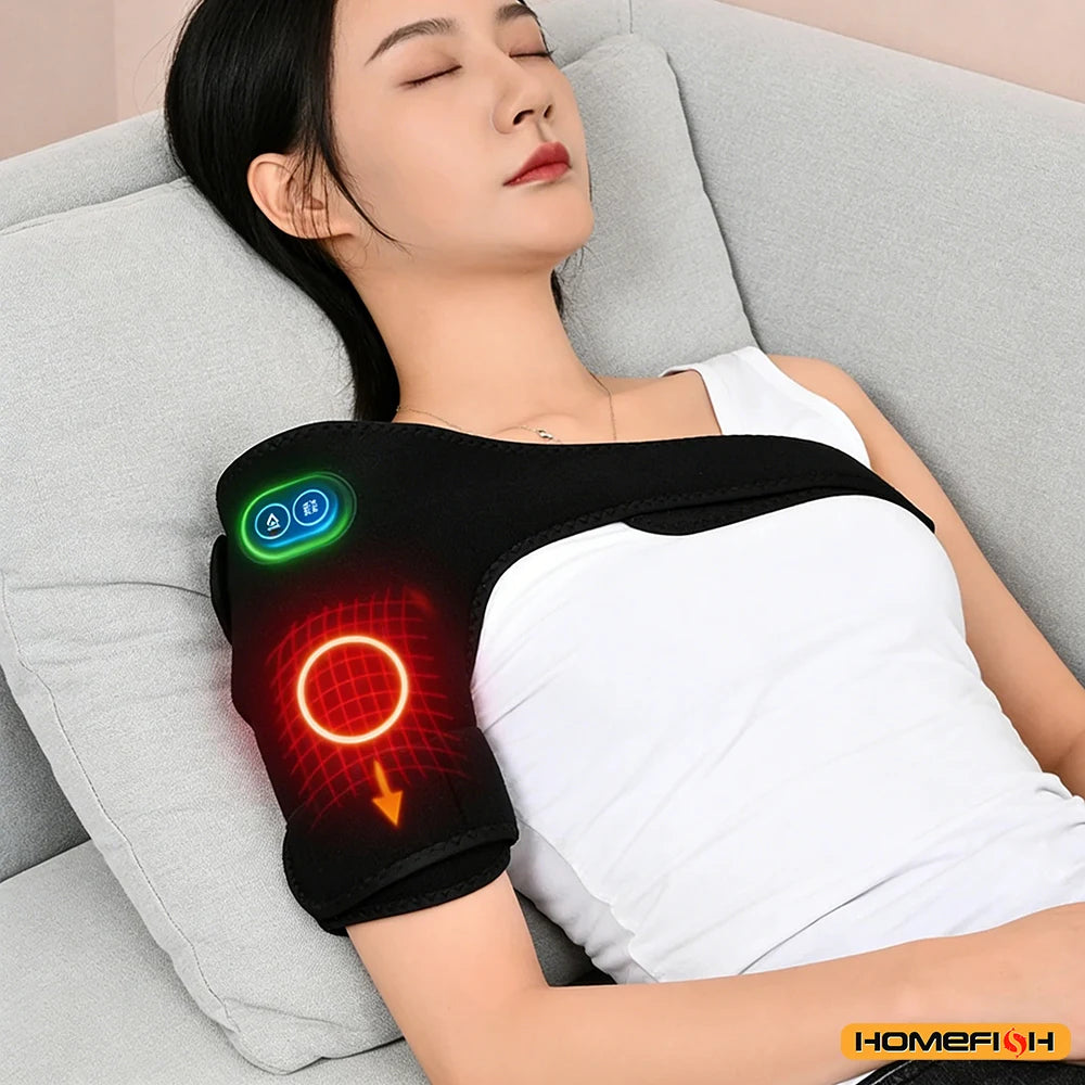 Heated Shoulder & Knee Massage Brace - Graphene Pain Relief - 4