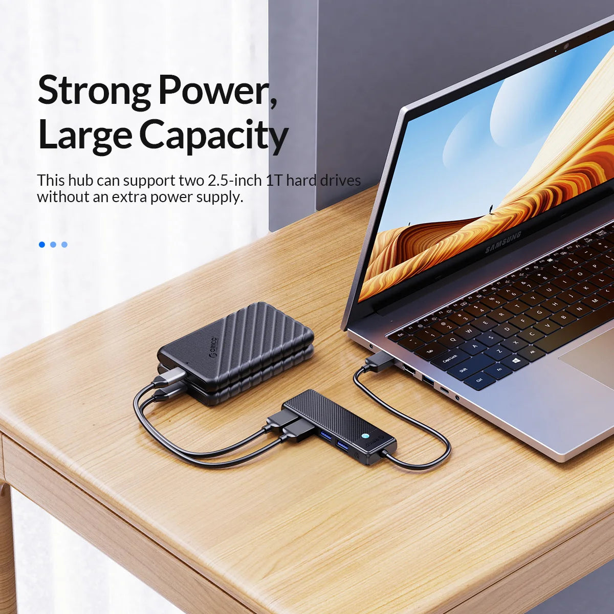 4-Port USB 3.0 Type-C Hub - Ultra-Slim High-Speed Data Expansion Adapter