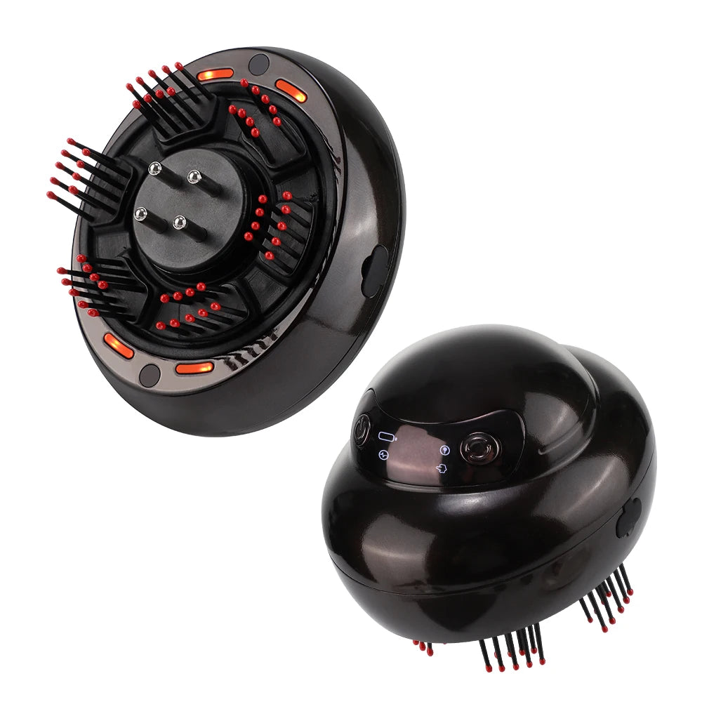 Electric Scalp Massager Comb with LED Light Therapy, Mist Spray & Hair Oil Applicator