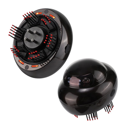 Electric Scalp Massager Comb with LED Light Therapy, Mist Spray & Hair Oil Applicator