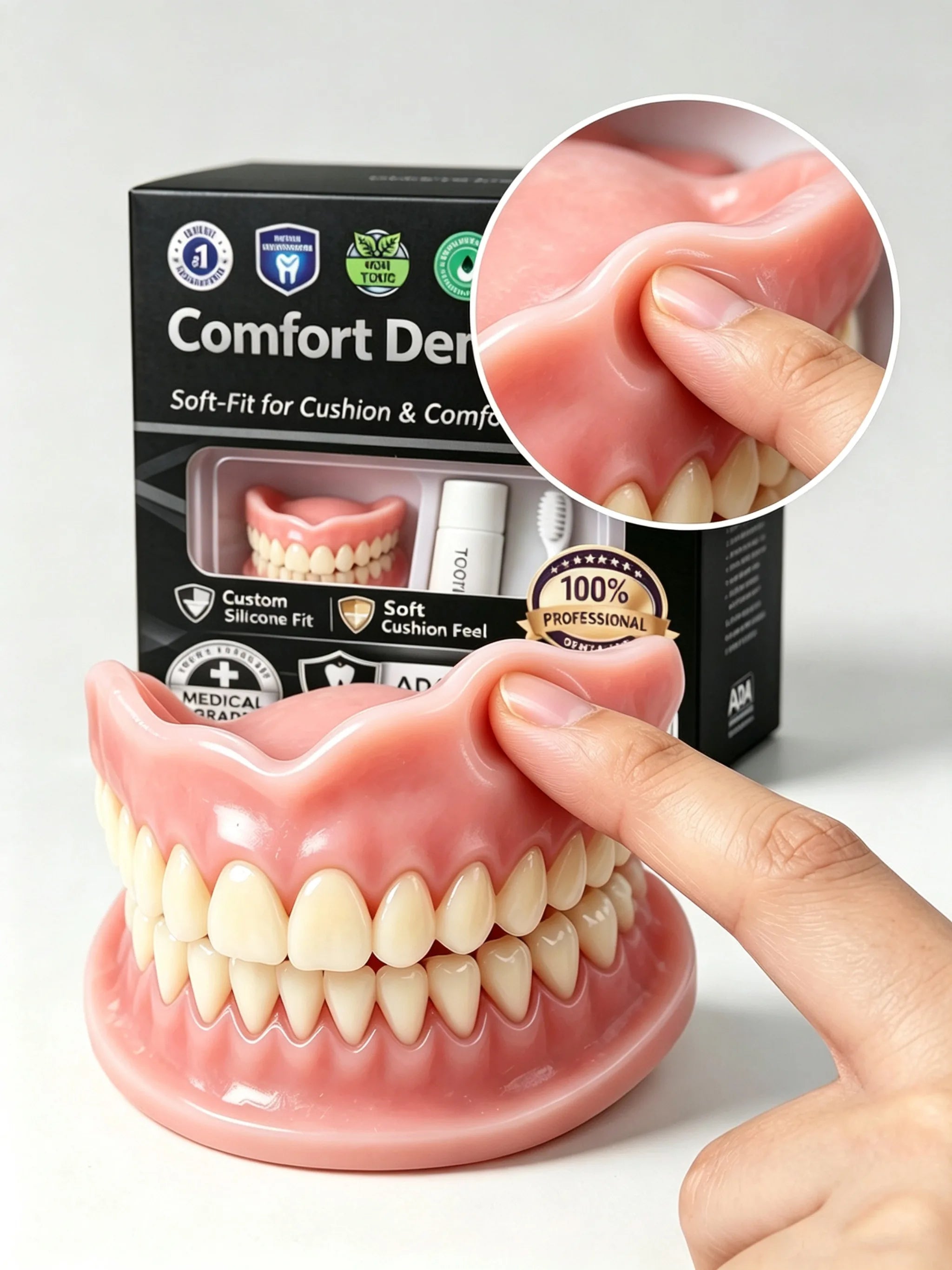 Moldable Silicone Cosmetic Teeth - Instant Smile Veneer Kit - 6
