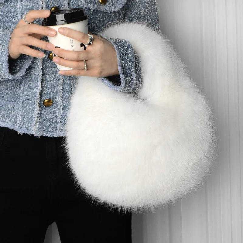 Luxury Soft Plush Bucket Bag