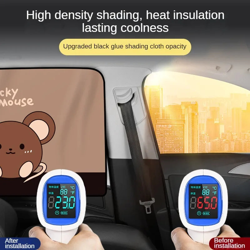 Magnetic Car Window Sunshade for Baby UV Protection - 3