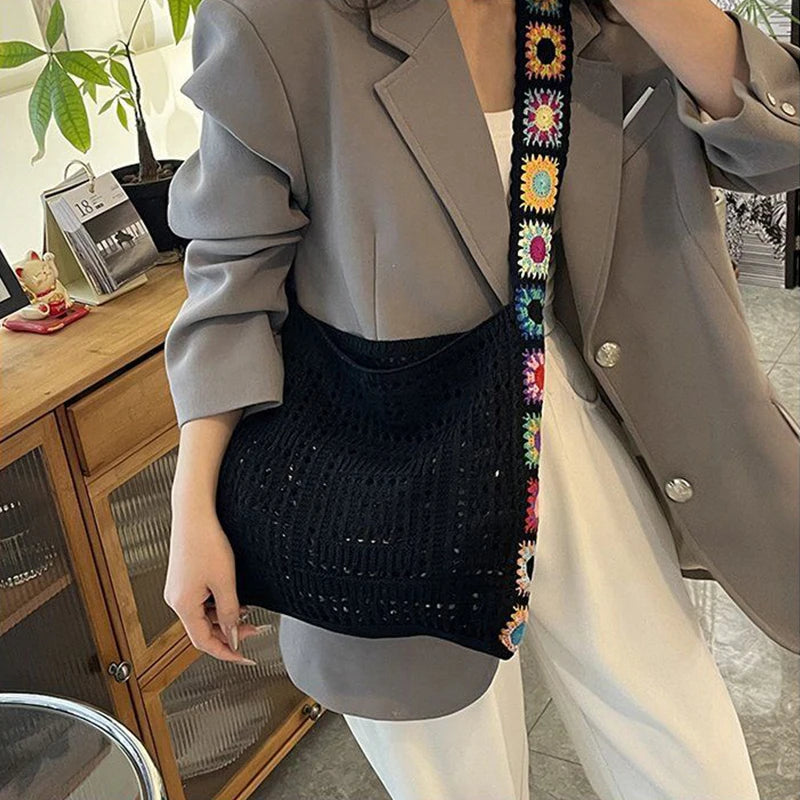 Luxury Boho Crochet Tote Bag
