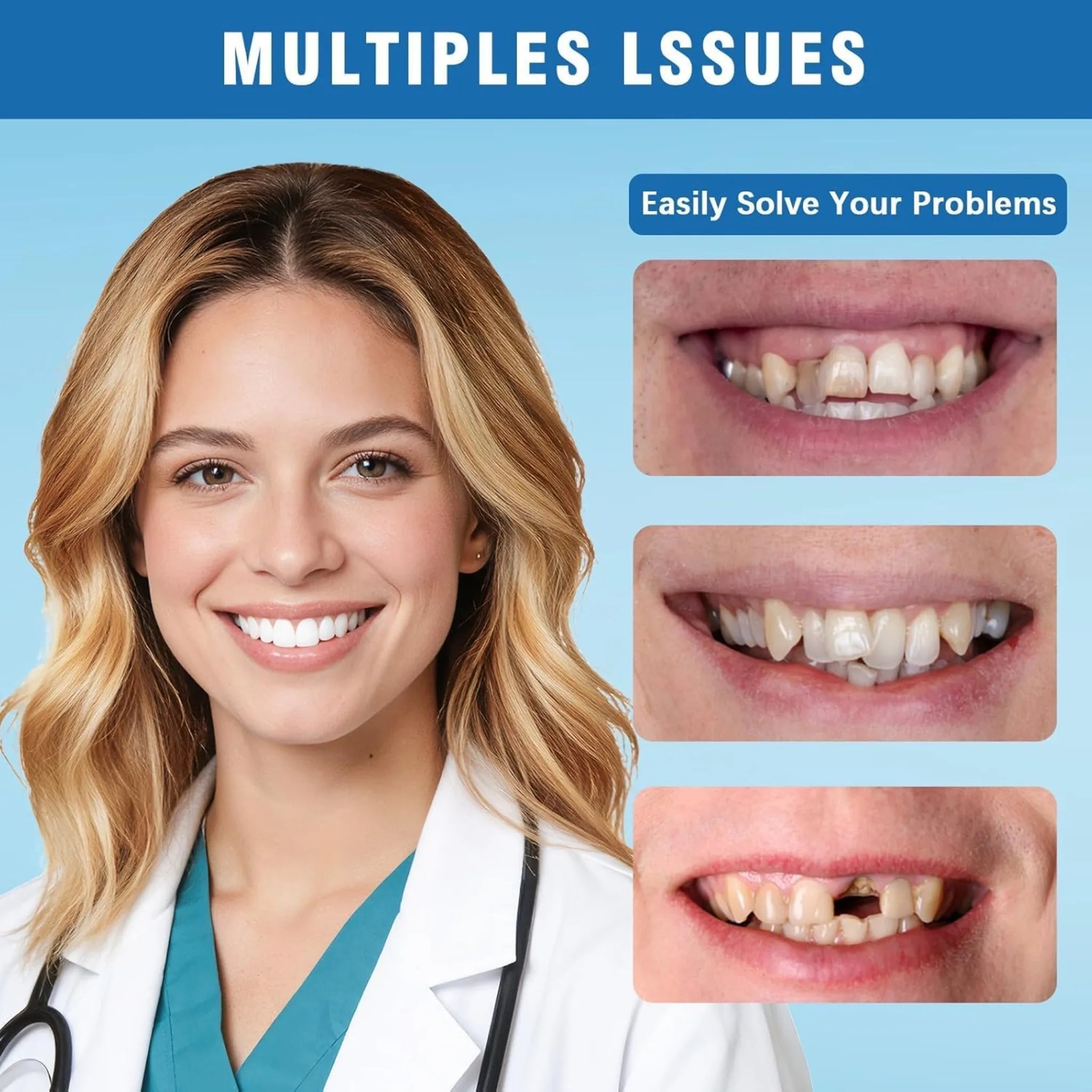 Adjustable Cosmetic Teeth Veneers - Natural Look Temporary Smile Solution - 5