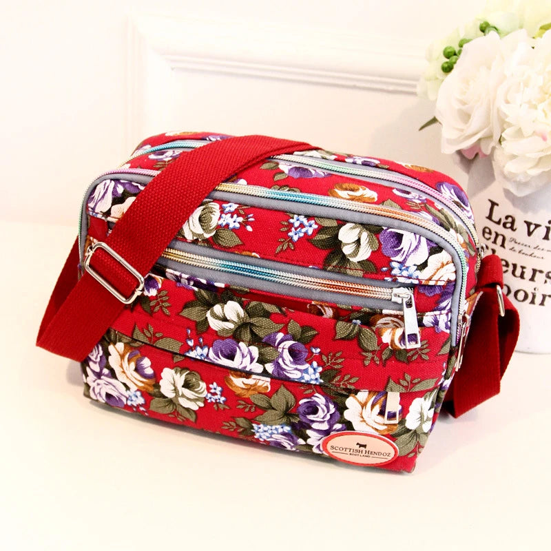 Luxury Vintage Floral Canvas Tote