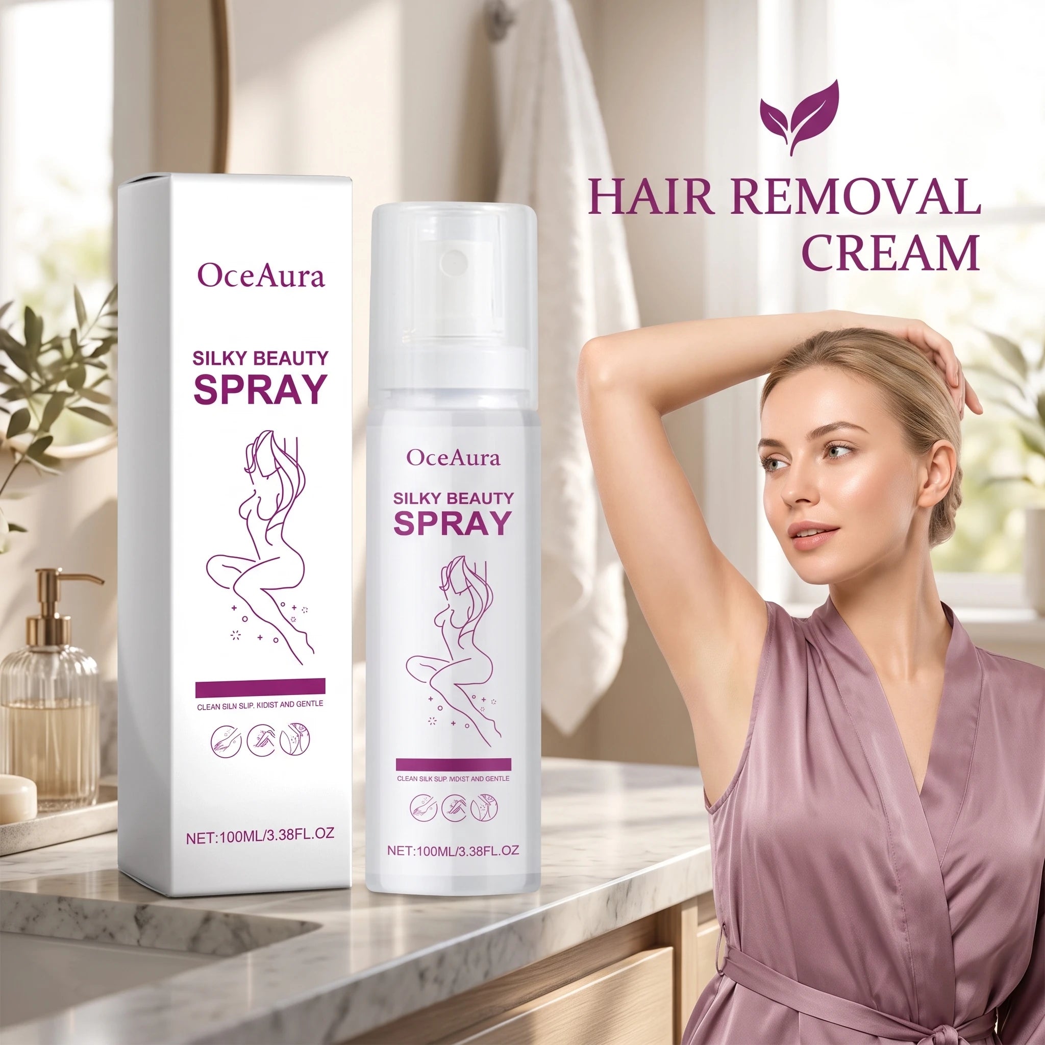 Silky Beauty Hair Removal Spray - Painless Depilatory Mousse for Smooth Skin - 4