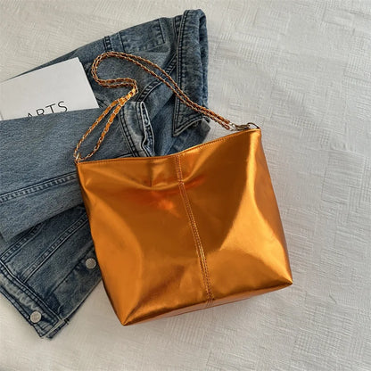 Luxury Glossy Shoulder Tote