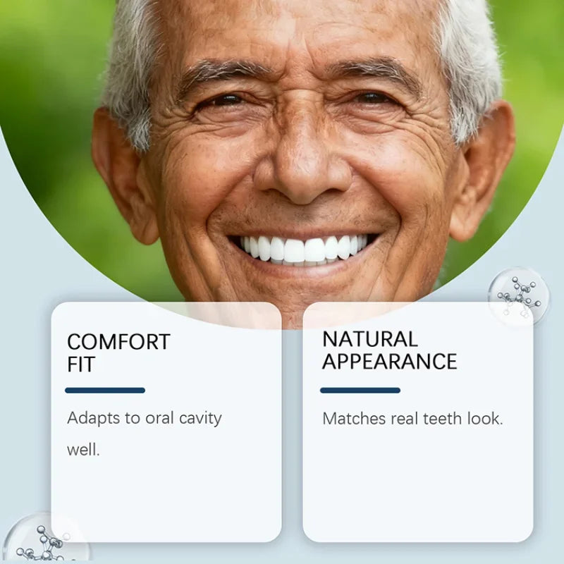 Natural Look Instant Cosmetic Denture Set for Comfortable Smile Correction