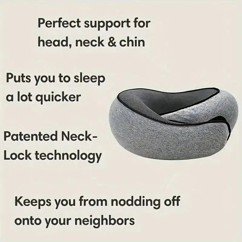 Travel Neck Pillow: Ergonomic Memory Foam U-Shaped Support for Deep Sleep - 7