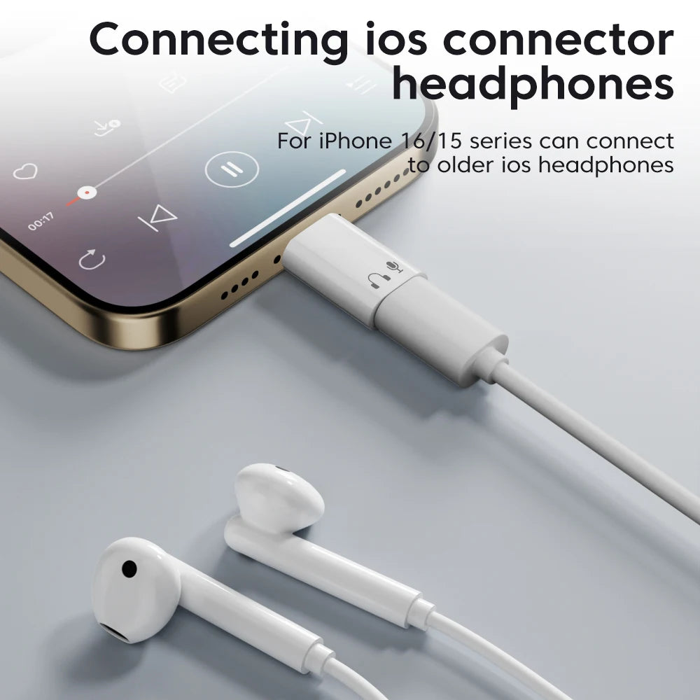 Lightning to USB-C Adapter - High-Speed Audio & Data Converter - 2