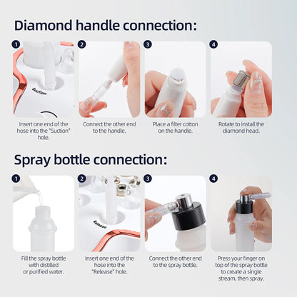 Professional 3-in-1 Diamond Microdermabrasion Facial Machine