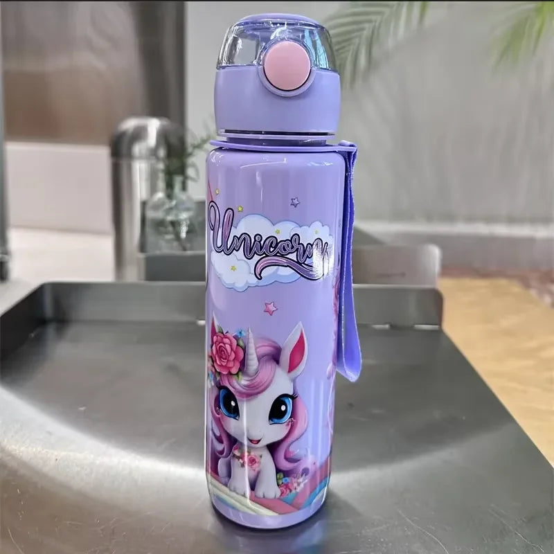 700ml Cartoon Straw Water Bottle – Leak-Proof Portable Kids Sports Cup - 10