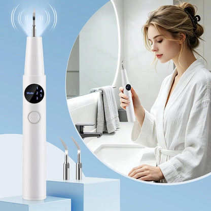 Ultrasonic Teeth Cleaner - Electric Tartar & Plaque Remover for Oral Care