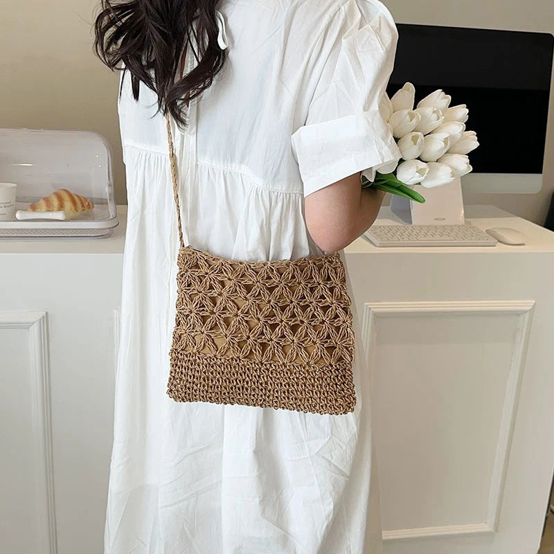 Luxury Woven Straw Crossbody