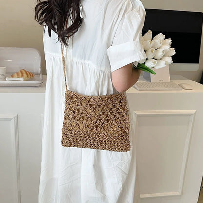 Luxury Woven Straw Crossbody