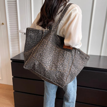 Luxury Leopard Print Tote Bag