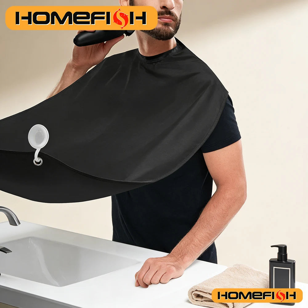Beard Shaving Bib Apron - Clean Hair Catcher Grooming Cape