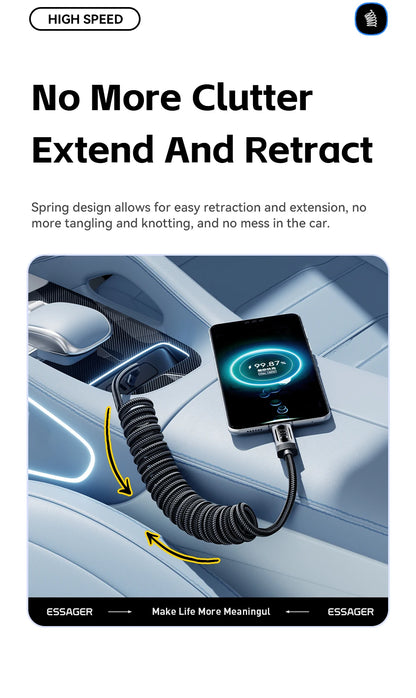 100W PD Fast Charging USB-C Cable with Digital Power Display