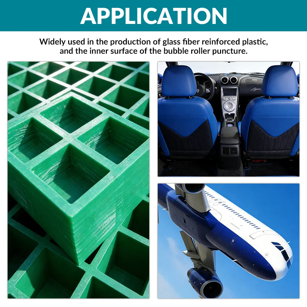 Fiberglass Resin Laminating Bubble Roller Set for GRP FRP Boat Repair - 6