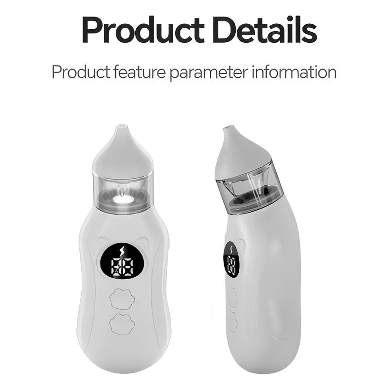 Electric Baby Nasal Aspirator - Rechargeable Nose Cleaner for Congestion Relief