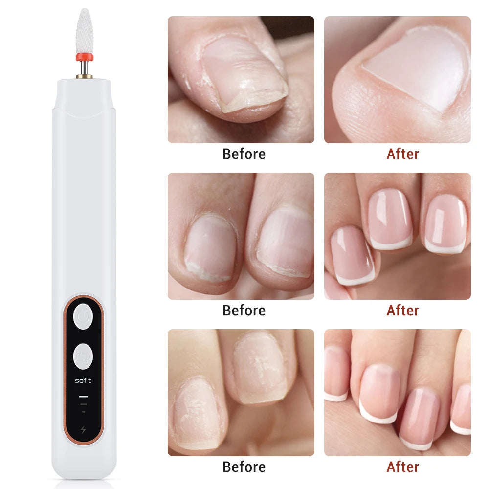 Professional Cordless Electric Nail File Set for Manicure and Pedicure