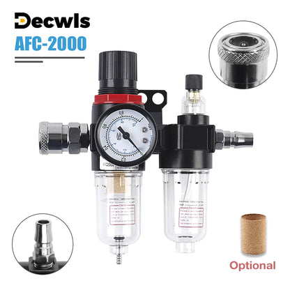 G1/4 Air Compressor Water Oil Separator - Filter Pressure Regulator & Lubricator