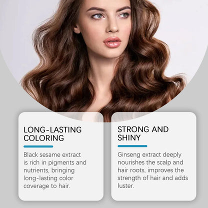 Instant Hair Dye Coloring Shampoo - Nourishing Repair & Grey Hair Coverage