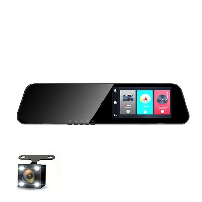 Dual Lens Rearview Mirror Dash Cam - HD 1080P Night Vision Car Recorder