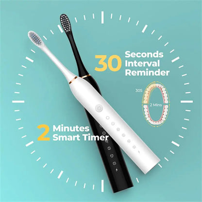 Rechargeable Electric Toothbrush for Adults IPX7 Waterproof 6 Modes