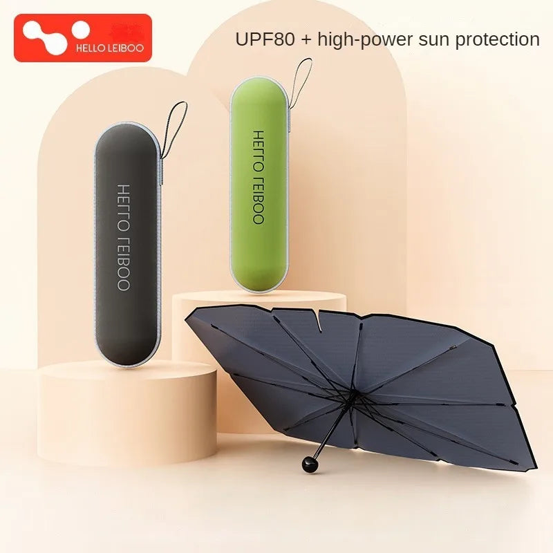 Foldable Car Windshield Sun Shade Umbrella - UV & Heat Block - 1