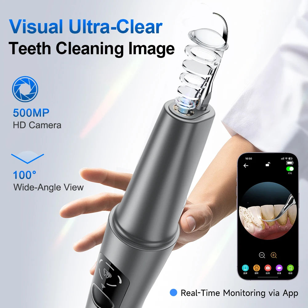 Visual Ultrasonic Tooth Cleaner with HD Camera & LED Light - 2