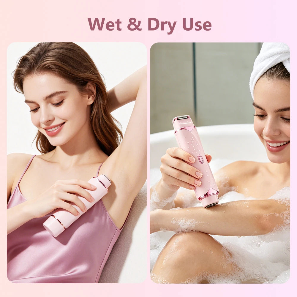 2-in-1 Dual-Head Electric Women’s Hair Trimmer & Shaver for Sensitive Skin