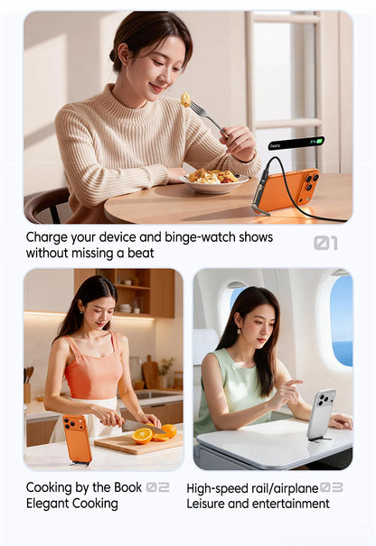 240W USB-C to USB-C Fast Charging Adapter with Built-in Phone Stand
