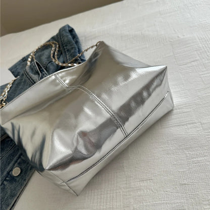 Luxury Glossy Shoulder Tote