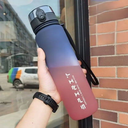 Motivational Sports Water Bottle - Leak-Proof BPA-Free Gym Jug 500-1000ml