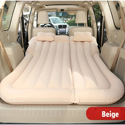 Universal Inflatable Car Air Mattress - Travel Bed & Portable Camping Mat with Pillows