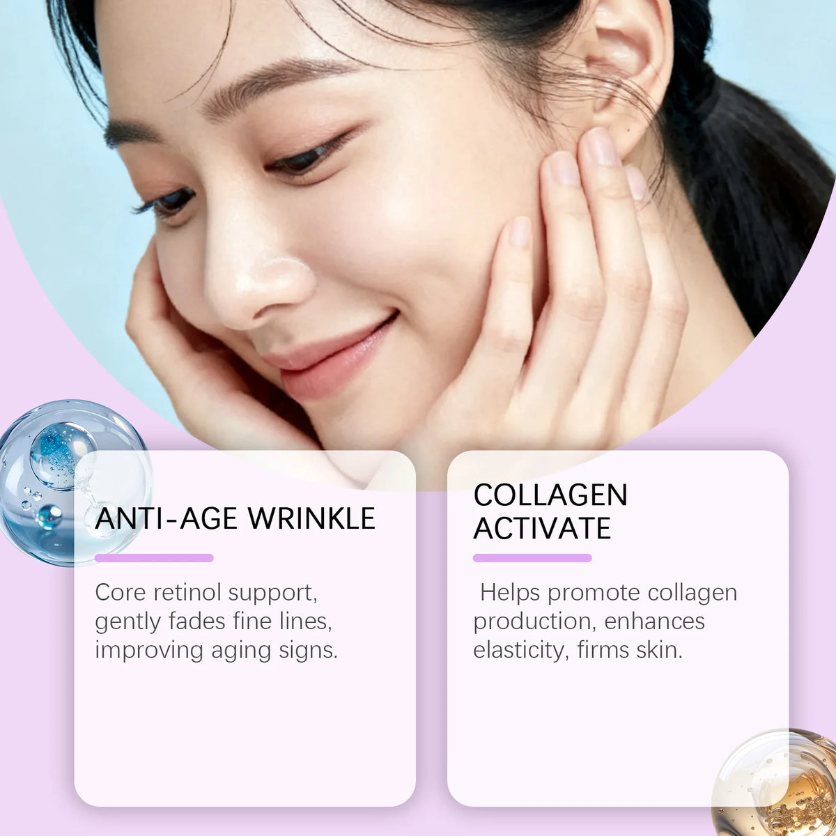 Retinol & NAD+ Firming Facial Serum - Anti-Aging Skin Lifting & Brightening Treatment