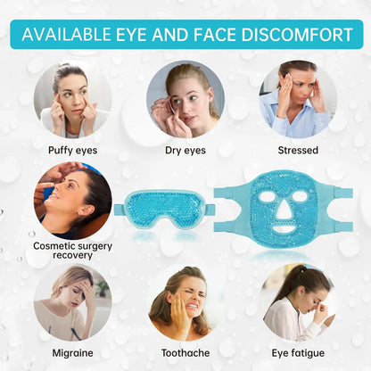 Gel Bead Cooling Ice Face Mask – Hot & Cold Therapy for Face & Eye Care