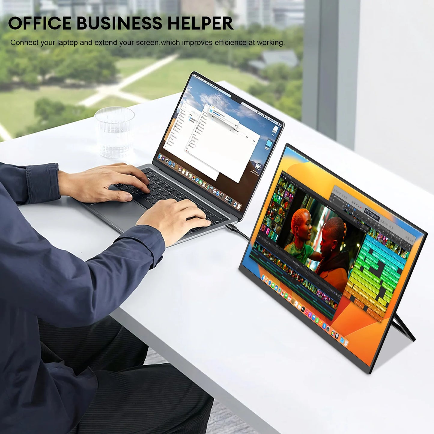 18.5" Ultra-Thin 100Hz Portable Gaming Monitor - 1080P IPS Display