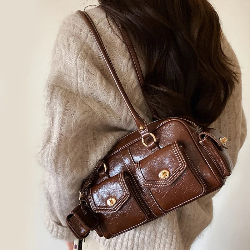 Luxury Trendy Stone Boston Bag