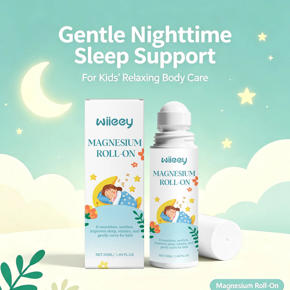 Natural Magnesium Roll-On for Kids Sleep & Relaxation Support