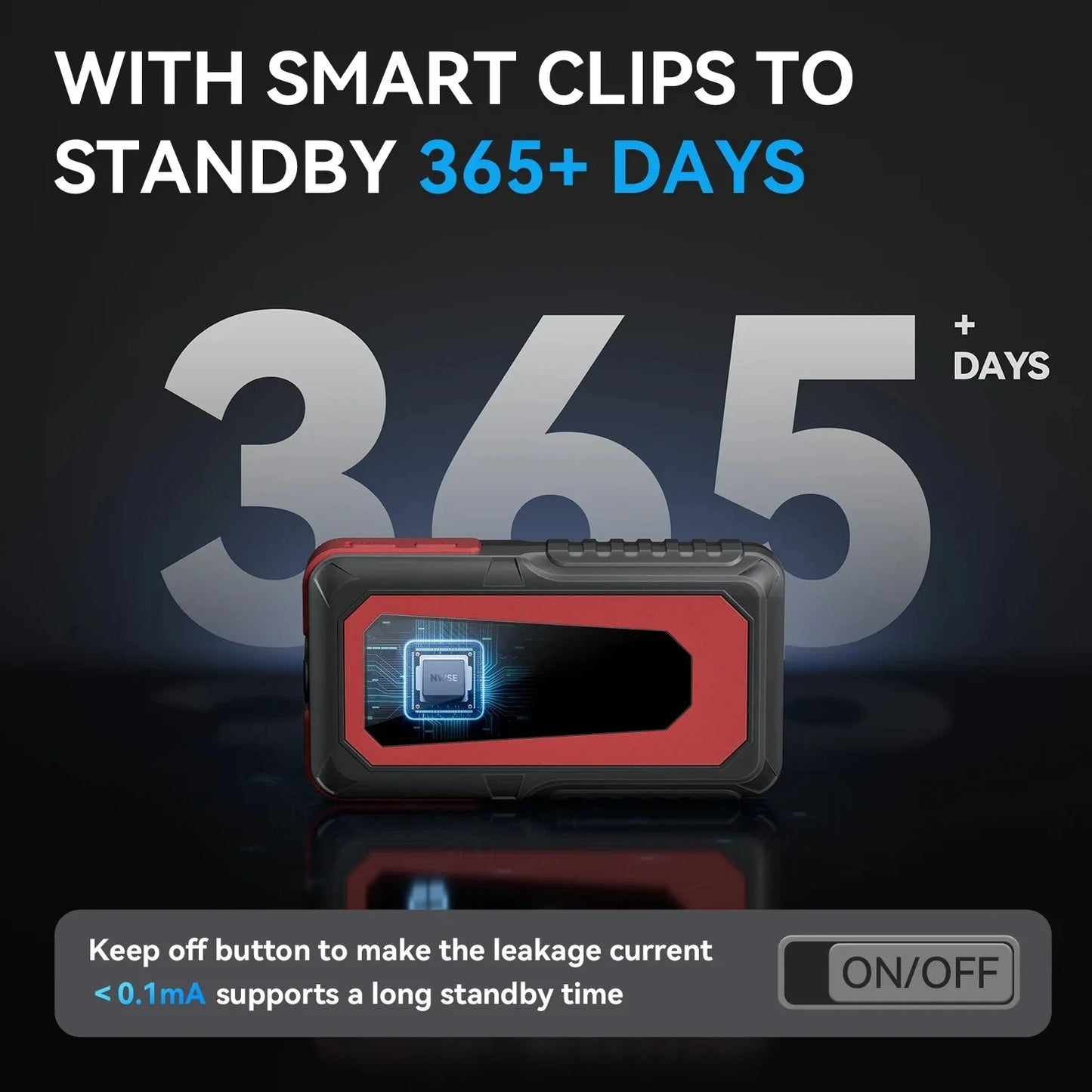 2000A Portable Car Jump Starter - 12V Auto Battery Booster Power Bank