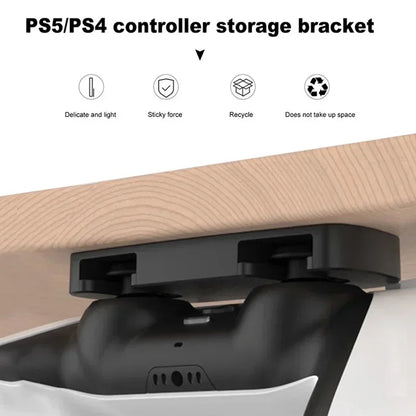 Under-Desk Controller Hanger Mount for PS5/PS4 - Adhesive Gamepad Hook