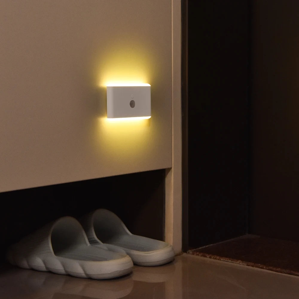 Rechargeable Motion Sensor LED Wall Sconce - Dimmable Color-Changing Night Light - 12