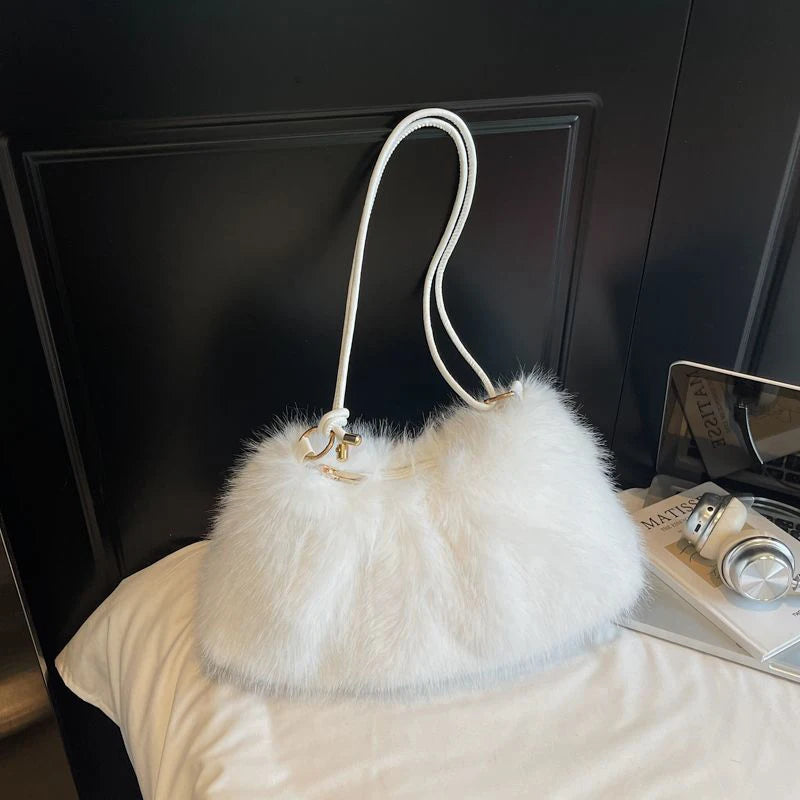 Luxury Plush Fur Shoulder Bag