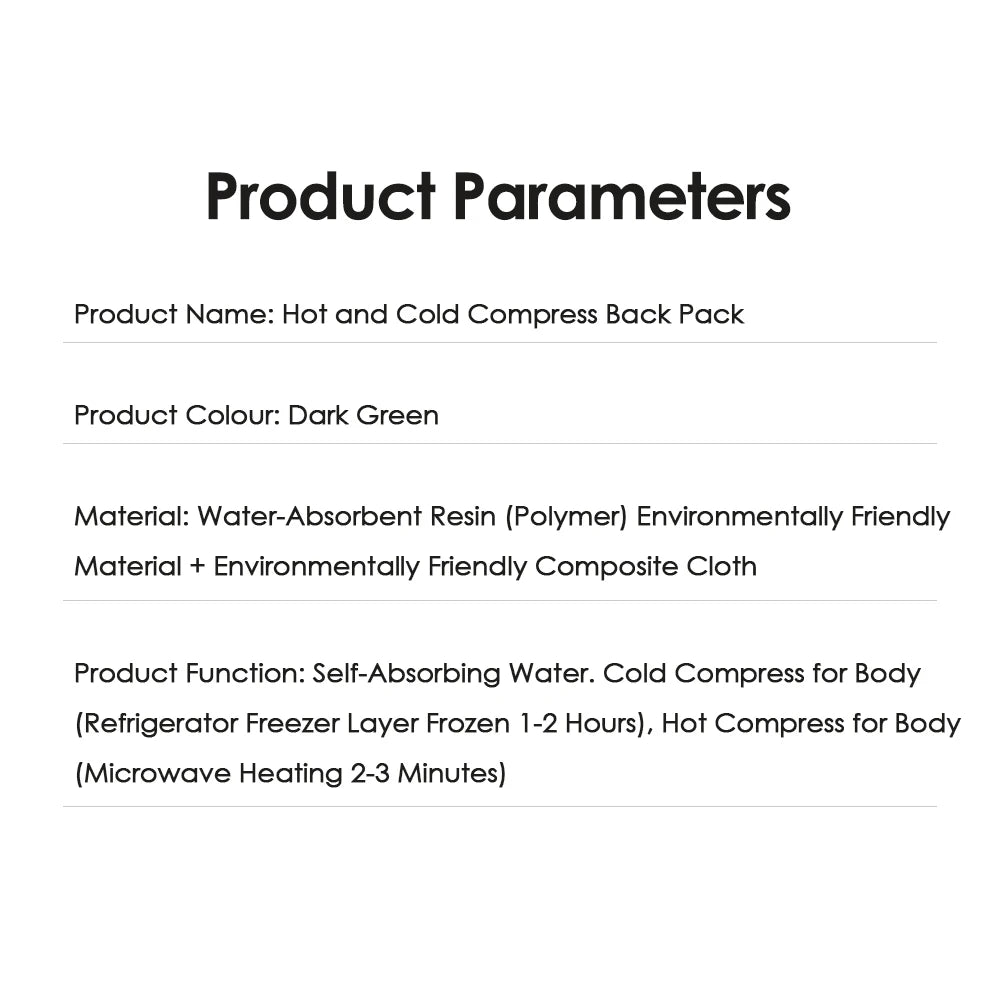 Large Reusable Back Ice Pack & Hot Cold Therapy Wrap - 8