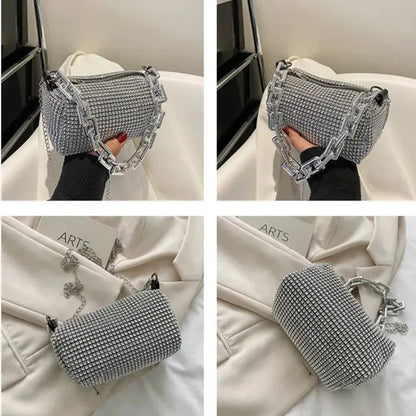 Luxury Rhinestone Bucket Bag