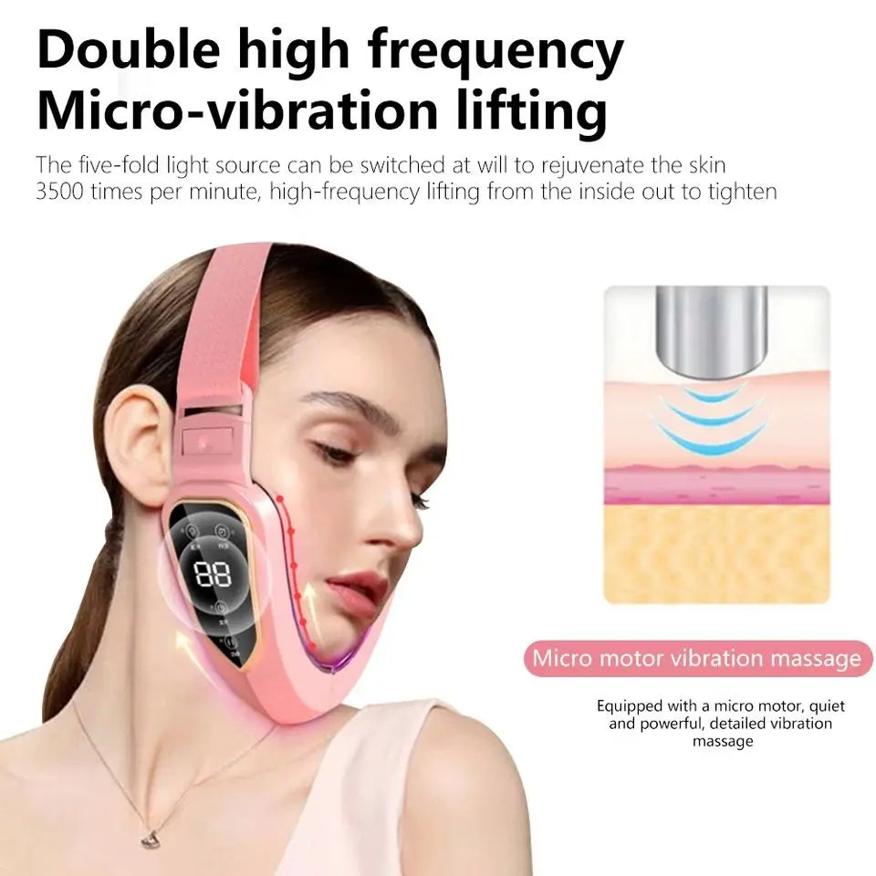 LED V-Face Lifting Massager: Photon Therapy & Vibration Slimming Device - 3