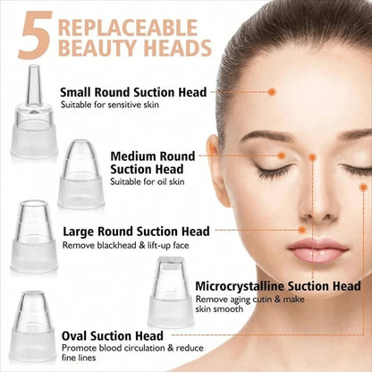 Electric Blackhead Remover & Pore Vacuum Deep Cleansing Device